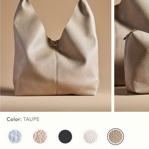 Love Know slouchy bag by Anthropologie.  In taupe. Brand new. Never used.